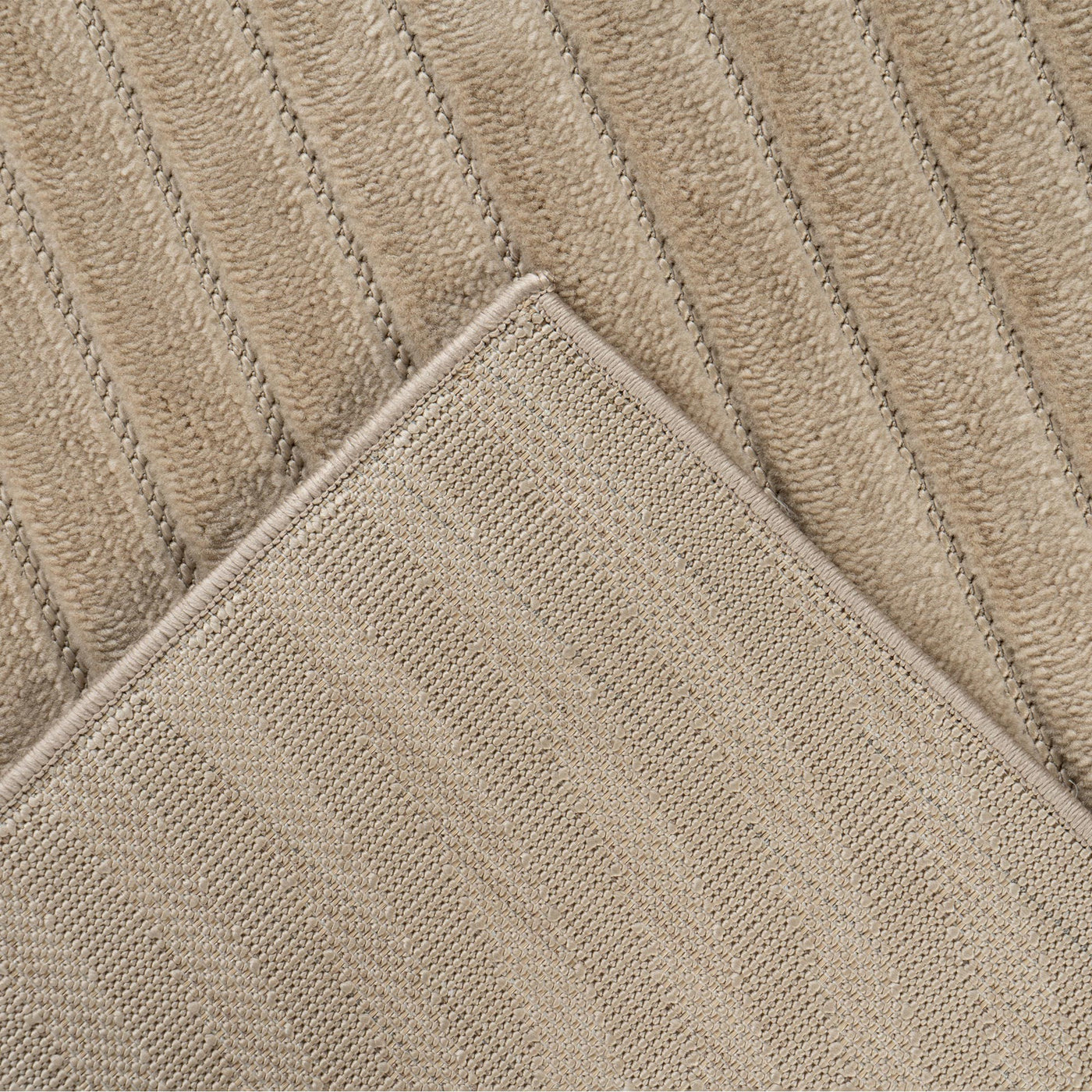 VIVA Tapis en tissu doux à motif en relief beige - 160x230 cm - Tapis - Mobilier Deco