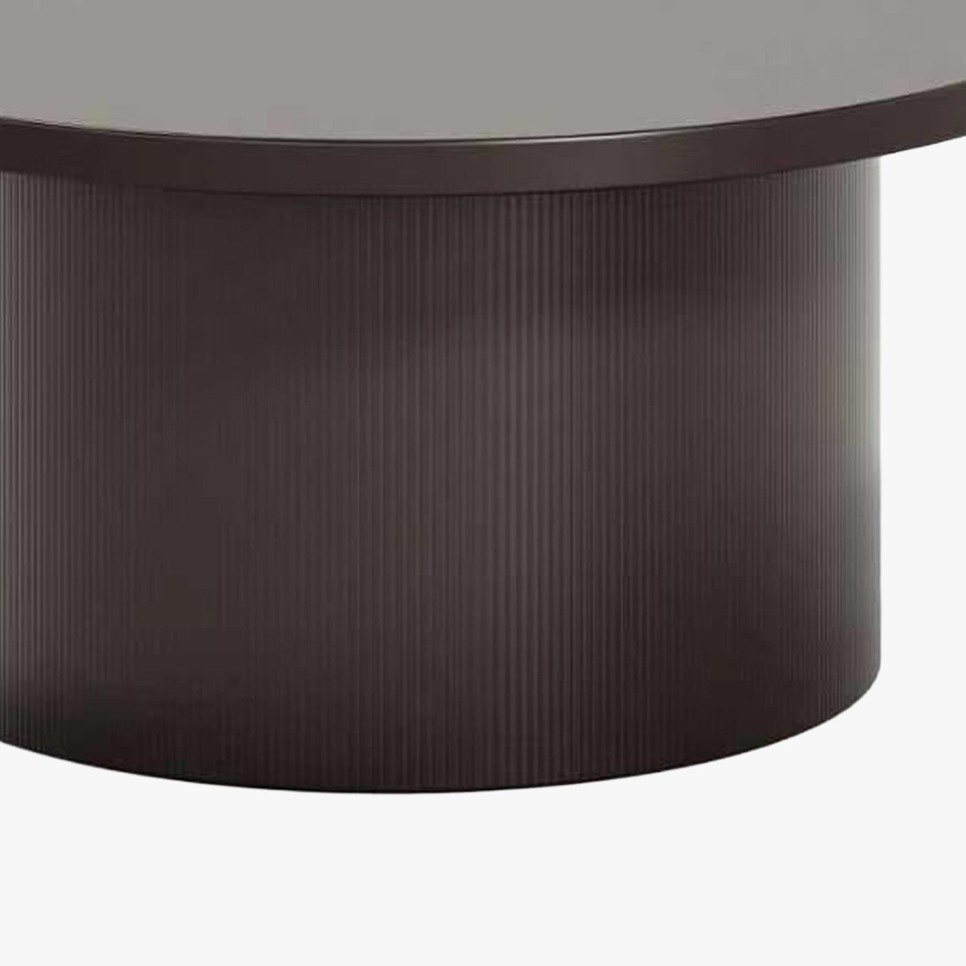 YARA Table basse ronde plateau en marbre d'ingénierie marron - Table basse - Mobilier Deco
