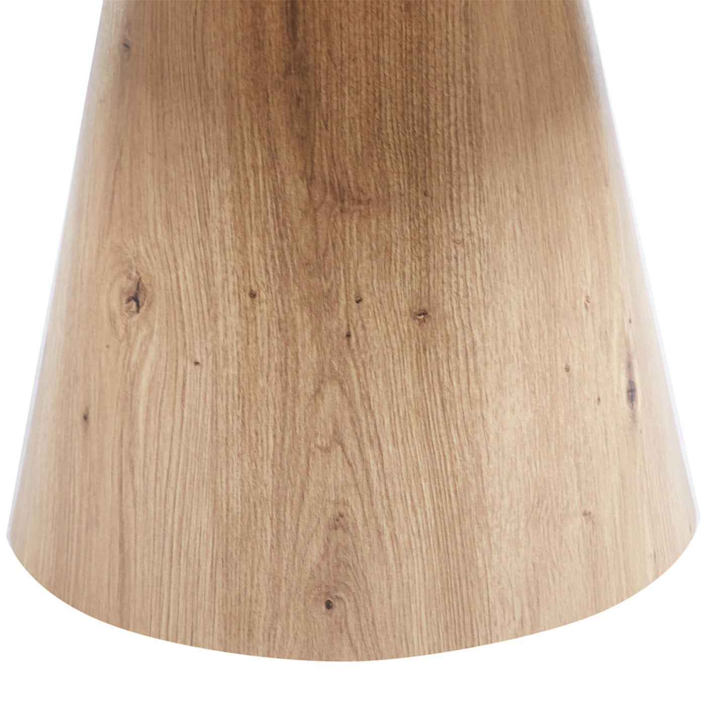 ZAYA Table basse ronde en bois couleur chêne vieilli piètement en cône - Table basse - Mobilier Deco