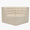 ZEYNA Fauteuil modulable angle réversible tissu beige