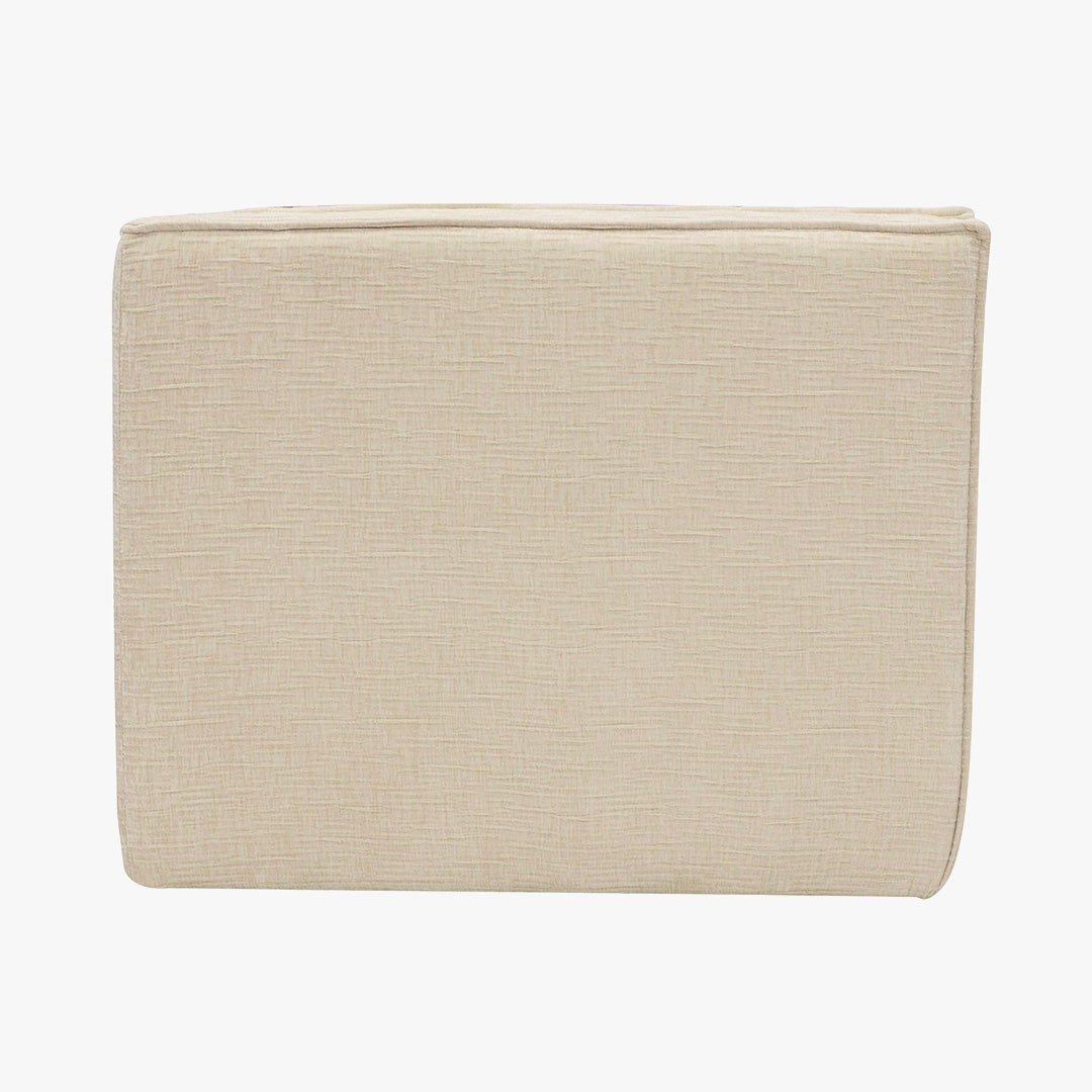 ZEYNA Fauteuil modulable angle réversible tissu beige - Fauteuils - Mobilier Deco