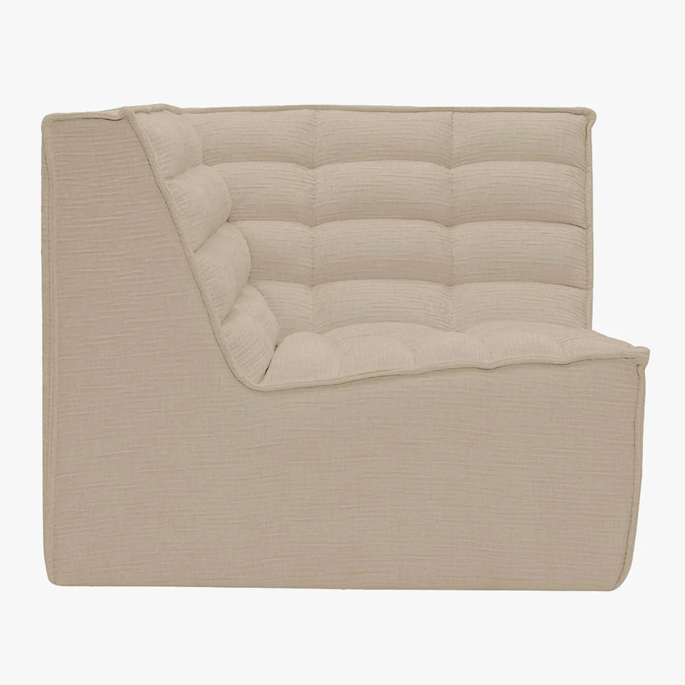 ZEYNA Fauteuil modulable angle réversible tissu taupe - Fauteuils - Mobilier Deco
