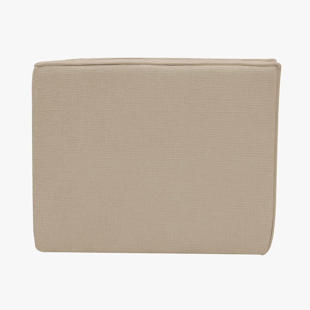 ZEYNA Fauteuil modulable angle réversible tissu taupe - Fauteuils - Mobilier Deco