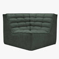 ZEYNA Fauteuil modulable angle réversible tissu vert