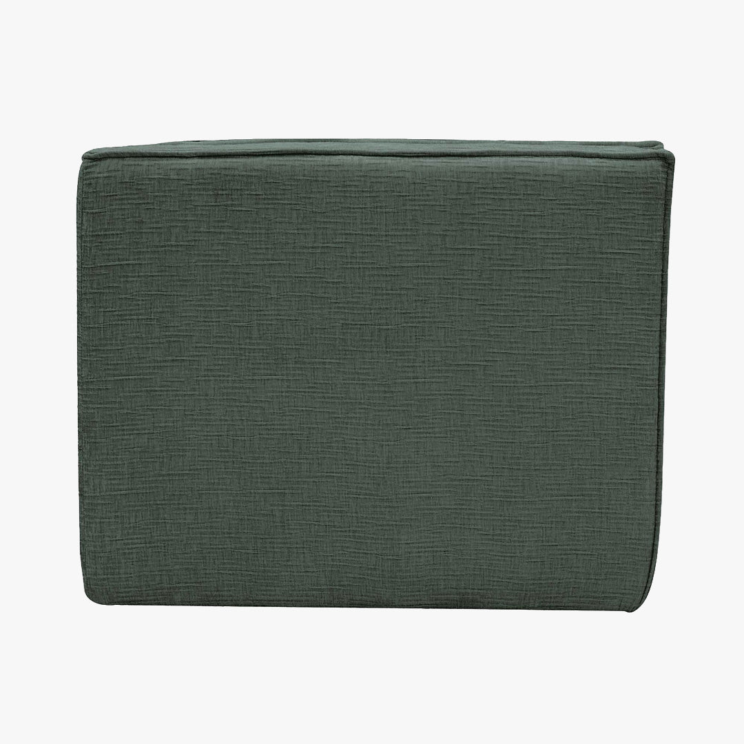 ZEYNA Fauteuil modulable angle réversible tissu vert - Fauteuils - Mobilier Deco