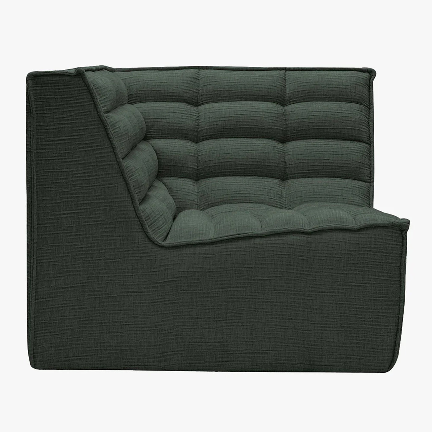 ZEYNA Fauteuil modulable angle réversible tissu vert - Fauteuils - Mobilier Deco
