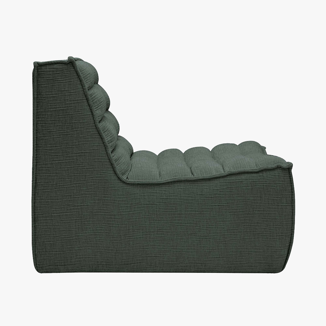 ZEYNA Fauteuil modulable en tissu vert - Fauteuils - Mobilier Deco